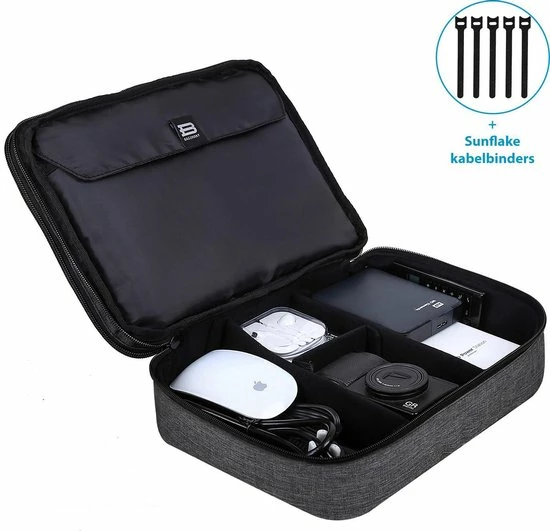 Korting ๐ Coupon ๐ Kabel & Elektronica Organiser Opbergtas Met 5 Sunflake Kabelbinders - Voor 10.5" IPad Pro, IPad Air, Oplader, Ereader - Zwart ๐ ๐ 3 Korting ๐ Coupon ๐ Kabel & Elektronica Organiser Opbergtas Met 5 Sunflake Kabelbinders - Voor 10.5" IPad Pro, IPad Air, Oplader, Ereader - Zwart ๐ ๐