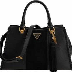 Hete verkoop ๐ฏ Goedkoopste โ๏ธ Guess Kaoma Crossbody Dames Schoudertas - Zwart โค๏ธ ๐