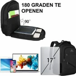 Top 10 🎉 Nieuw 🎁 Matein Rugzak Met USB Oplaadpoort 36L Zwart Luxe Laptop Rugtas 17.3 Inch - Schooltas - Heren - Dames - Jongens - Meisjes - Waterafstotend - Rugzakken 🔥 🤩 -Tassen-dames Winkel 550x534