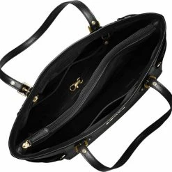 Goedkoopste 😍 Gloednieuw ⌛ Michael Kors Voyager M Dames Schoudertas - Black / Gold 🎉 😀 -Tassen-dames Winkel 550x534 9