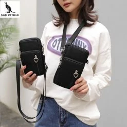 Hete verkoop ⌛ Coupon ⭐ San Vitale® - Casual Telefoon Tas - Schoudertasje - Telefoontasje - Heuptas - Wandel/Sport/Mobiele Telefoon/Smartphone - Beige ❤️ ✨ -Tassen-dames Winkel 550x535 13