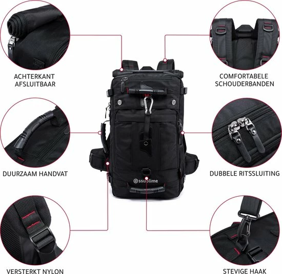 Goedkoop ๐คฉ Beste Pirce ๐คฉ Ssublime - Anti Diefstal Rugzak - 15.6 Tot 17 Inch Laptop Vak - Waterdicht - Zwart ๐ ๐ 11 Goedkoop ๐คฉ Beste Pirce ๐คฉ Ssublime - Anti Diefstal Rugzak - 15.6 Tot 17 Inch Laptop Vak - Waterdicht - Zwart ๐ ๐ - Afbeelding 9