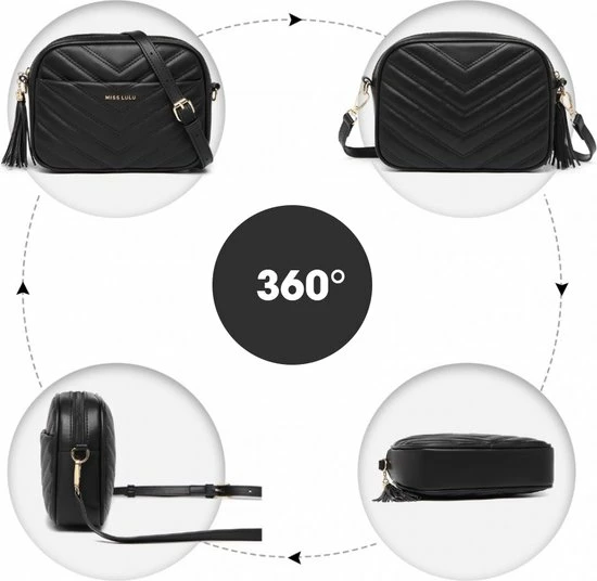 Aanbiedingen π Kopen π€© Miss Lulu Crossbodytas - Schoudertas - Dames Handtas - Zwart (LA2119 BK) π₯ 𧨠6 Aanbiedingen π Kopen π€© Miss Lulu Crossbodytas - Schoudertas - Dames Handtas - Zwart (LA2119 BK) π₯ 𧨠- Afbeelding 4