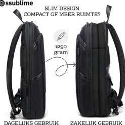 Goedkoopste ⌛ Aanbiedingen 🌟 Ssublime Expander - Anti Diefstal Laptop Rugzak 17 Inch - Rugtas Waterdicht Met Aanpasbare Grootte – Schooltas - Laptoptas - Voor Dames En Heren ❤️ 👍 -Tassen-dames Winkel 550x536 8