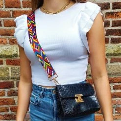 Groothandel โจ Groothandel โจ Wondersathome Bag Strap - Festival Tassenriem - Schouderband - Schouderriem Tas - Tassen Riem - Tas Hengsel - Tassen Band - Gitaar Strap - Cameratas Band - Cross Body - Verstelbare Riem - Bag Belt - Handtas Bandje - Kleurrijk ๐ ๐