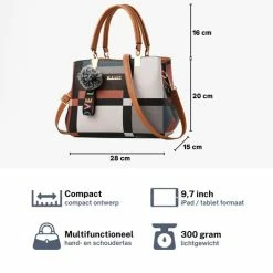 Promo 😍 Coupon 👏 ZILOU® Schoudertas - Handtas - Compact - Dames - Bruin ❤️ 🤩 -Tassen-dames Winkel 550x541 6