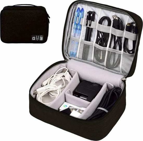 Flash-uitverkoop ๐ Hete verkoop ๐ QY Kabel Organizer Tas, Multifunctionele Opbergtas Voor Elektronica En Accessoires - Zwart ๐ ๐ 3 Flash-uitverkoop ๐ Hete verkoop ๐ QY Kabel Organizer Tas, Multifunctionele Opbergtas Voor Elektronica En Accessoires - Zwart ๐ ๐
