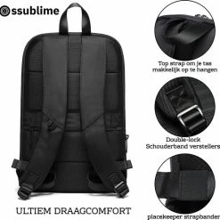 Goedkoopste ⌛ Aanbiedingen 🌟 Ssublime Expander - Anti Diefstal Laptop Rugzak 17 Inch - Rugtas Waterdicht Met Aanpasbare Grootte – Schooltas - Laptoptas - Voor Dames En Heren ❤️ 👍 -Tassen-dames Winkel 550x545 9