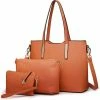 Begroting 🌟 Groothandel 🤩 Miss Lulu Handtas|Schoudertas | Portemonnee - Damestas 3-delige Set Schoudertas, Handtas En Portemonnee - Duurzaam En Stijlvol - Kunstleer - Grote Capaciteit - Bruin (LT6648 BN) 🛒 ⌛ -Tassen-dames Winkel 550x547 20