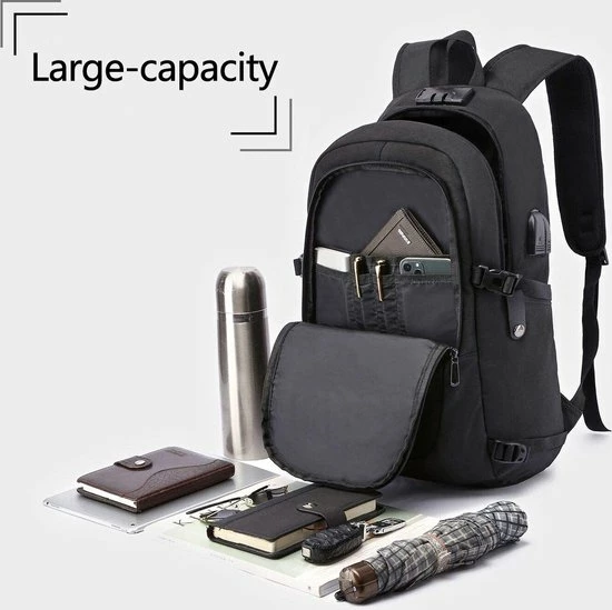 Flash-uitverkoop β Aanbiedingen π IGOODS Laptoprugzak - Reizen Anti-diefstal Zakelijke Rugzak - Tas Met USB-oplaadpoort - 14 T/m 15,6 Inch - Zwart β π 4 Flash-uitverkoop β Aanbiedingen π IGOODS Laptoprugzak - Reizen Anti-diefstal Zakelijke Rugzak - Tas Met USB-oplaadpoort - 14 T/m 15,6 Inch - Zwart β π - Afbeelding 2