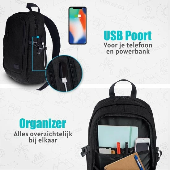 Gloednieuw โ๏ธ Gloednieuw ๐ TRVLMORE Rugzak - 25 L - 15,6 Inch - Laptop Rugtas - Waterafstotend - Zwart ๐ ๐ฅ 7 Gloednieuw โ๏ธ Gloednieuw ๐ TRVLMORE Rugzak - 25 L - 15,6 Inch - Laptop Rugtas - Waterafstotend - Zwart ๐ ๐ฅ - Afbeelding 5