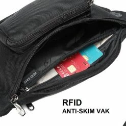 Promo 😉 Gloednieuw 👍 Tigernu Heuptasje Dames Heren - Fanny Pack - Riemtas - WATERAFSTOTEND - RFID ANTI SKIM - Zwart - 🌟 😀 -Tassen-dames Winkel 550x550 1262