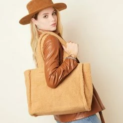 Aanbiedingen 💯 Top 10 💯 Yehwang - Teddy Tas - Schoudertas - Off White - Gebroken Wit - Pluche ❤️ 👍 -Tassen-dames Winkel 550x550 1315