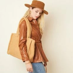 Aanbiedingen 💯 Top 10 💯 Yehwang - Teddy Tas - Schoudertas - Off White - Gebroken Wit - Pluche ❤️ 👍 -Tassen-dames Winkel 550x550 1316