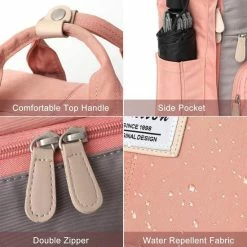 Korting 🔔 Kopen 🧨 Veran Rugtas - Rugzak - 30 Liter - 15,6" Laptopvak - Boekentas - Vintage - Heren - Dames - Laptop - School - Boekentas - Roze 😀 🧨 -Tassen-dames Winkel 550x550 1352