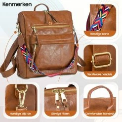 Uitgang ⭐ Beste recensies van 😉 Glennoo Rugzak - Rugtas Dames - Waterdicht - Klein - Anti-theft Vakje - Rug-, Schouder-, Handtas In één - Zacht PU-leer ⌛ 😍 -Tassen-dames Winkel 550x550 221