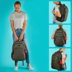 Nieuw 🎉 Beste Verkoop ✔️ TRVLMORE Rugzak - 36 L - 17,3 Inch - Laptop Rugtas - Waterafstotend - Groen ⌛ 🤩 -Tassen-dames Winkel 550x550 284