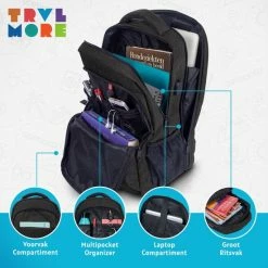 Nieuw 🎉 Beste Verkoop ✔️ TRVLMORE Rugzak - 36 L - 17,3 Inch - Laptop Rugtas - Waterafstotend - Groen ⌛ 🤩 -Tassen-dames Winkel 550x550 290