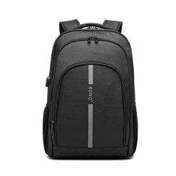 Begroting 👏 Gloednieuw 🎁 Kono Rugzak - Laptoptas Inclusief USB Oplaadstation - 25 L Rugtas Voor Mannen/Vrouwen - Tas Met Reflecterende Strip - Waterdichte 🎒 🎒 Backpack - Tas Voor School/Werk/Reizen - Zwart (E1972) 🎉 ❤️ -Tassen-dames Winkel 550x550 342