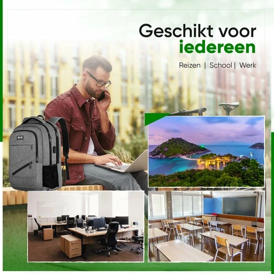 Korting 💯 Begroting ✔️ Navy Madden Rugzak Met USB Poort 28L - Grijs - Luxe Laptop Rugtas 15.6 Inch Met Laptopvak - Heren - Dames - Jongens - Meisje - Waterafstotend - Rugzakken 🛒 😍 5 Korting 💯 Begroting ✔️ Navy Madden Rugzak Met USB Poort 28L - Grijs - Luxe Laptop Rugtas 15.6 Inch Met Laptopvak - Heren - Dames - Jongens - Meisje - Waterafstotend - Rugzakken 🛒 😍 - Afbeelding 3