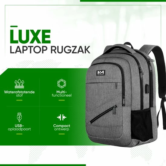 Korting 💯 Begroting ✔️ Navy Madden Rugzak Met USB Poort 28L - Grijs - Luxe Laptop Rugtas 15.6 Inch Met Laptopvak - Heren - Dames - Jongens - Meisje - Waterafstotend - Rugzakken 🛒 😍 6 Korting 💯 Begroting ✔️ Navy Madden Rugzak Met USB Poort 28L - Grijs - Luxe Laptop Rugtas 15.6 Inch Met Laptopvak - Heren - Dames - Jongens - Meisje - Waterafstotend - Rugzakken 🛒 😍 - Afbeelding 4