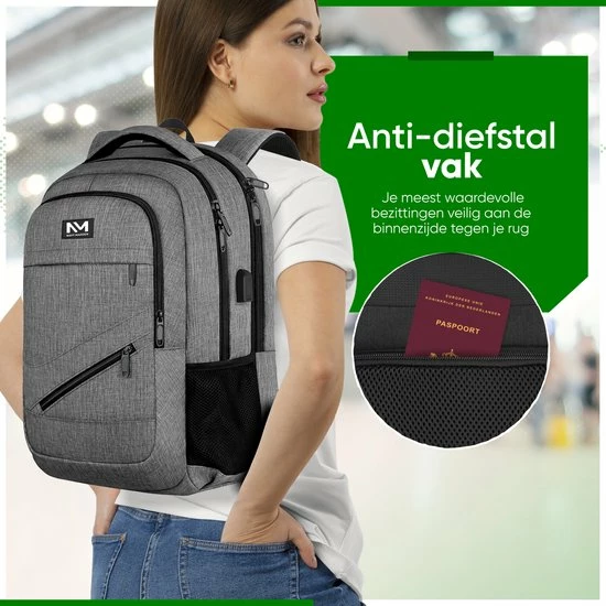 Korting 💯 Begroting ✔️ Navy Madden Rugzak Met USB Poort 28L - Grijs - Luxe Laptop Rugtas 15.6 Inch Met Laptopvak - Heren - Dames - Jongens - Meisje - Waterafstotend - Rugzakken 🛒 😍 9 Korting 💯 Begroting ✔️ Navy Madden Rugzak Met USB Poort 28L - Grijs - Luxe Laptop Rugtas 15.6 Inch Met Laptopvak - Heren - Dames - Jongens - Meisje - Waterafstotend - Rugzakken 🛒 😍 - Afbeelding 7