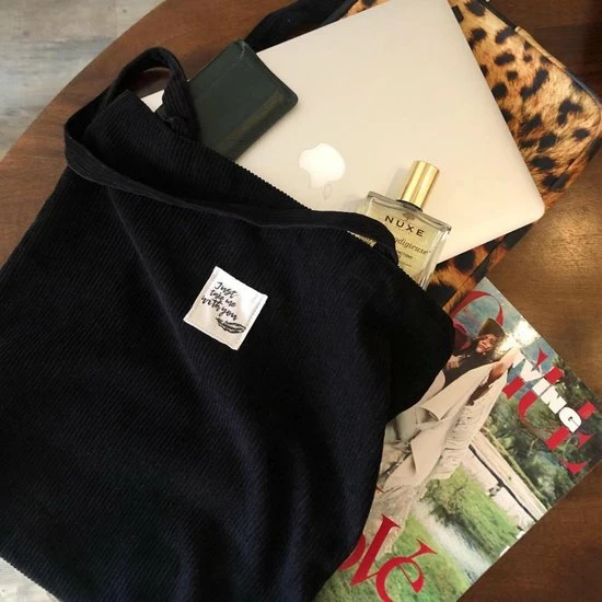 Korting 🥰 Flash-uitverkoop ✔️ GoDaily - Dames - Schoudertas - Tote Bag - Ribstof - Zwart ✔️ 😀 5 Korting 🥰 Flash-uitverkoop ✔️ GoDaily - Dames - Schoudertas - Tote Bag - Ribstof - Zwart ✔️ 😀 - Afbeelding 3