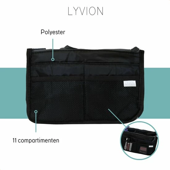 Aanbiedingen π Coupon 𧨠LYVION Bag In Bag Tas Organizer 11 Vakken En Ritssluiting - Zwart β π 5 Aanbiedingen π Coupon 𧨠LYVION Bag In Bag Tas Organizer 11 Vakken En Ritssluiting - Zwart β π - Afbeelding 3