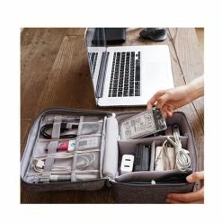 Uitgang ⭐ Flash-uitverkoop ✔️ EasyPleasy Kabel Organizer Tas | Opbergtas | Elektronica | Gadgets Accessoires Tas | Reistas | Travel Bag | Waterproof | Grijs 🎉 🛒 -Tassen-dames Winkel 550x550 589