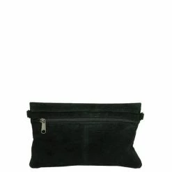 Flash-uitverkoop 😀 Begroting 🛒 Charm London Brixton Suede Leren Clutch / Avondtasje - Zwart 🔔 ⌛ -Tassen-dames Winkel 550x550 779