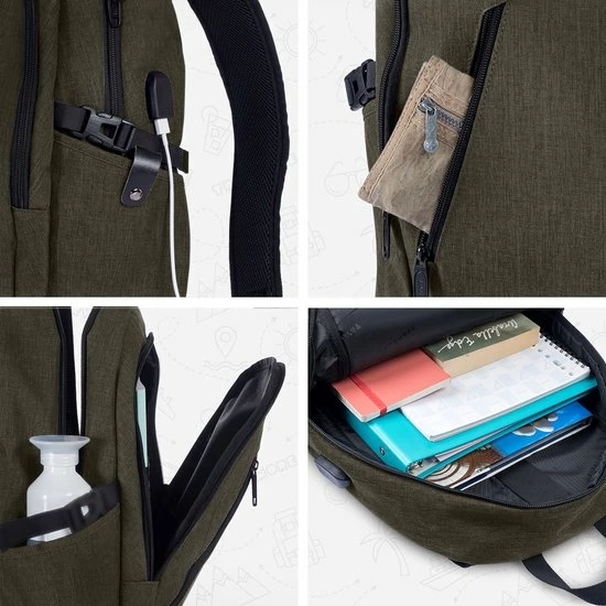 Kopen ๐ Flash-uitverkoop ๐ TRVLMORE Rugzak - 25 L - 15,6 Inch - Laptop Rugtas - Waterafstotend - Groen ๐ฅฐ ๐ฏ 6 Kopen ๐ Flash-uitverkoop ๐ TRVLMORE Rugzak - 25 L - 15,6 Inch - Laptop Rugtas - Waterafstotend - Groen ๐ฅฐ ๐ฏ - Afbeelding 4