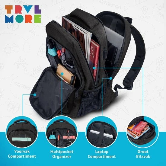 Beste Verkoop β Beste recensies van β TRVLMORE Rugzak - 28L - 15,6 Inch - Laptop Rugtas - Waterafstotend - Antraciet π β 9 Beste Verkoop β Beste recensies van β TRVLMORE Rugzak - 28L - 15,6 Inch - Laptop Rugtas - Waterafstotend - Antraciet π β - Afbeelding 7