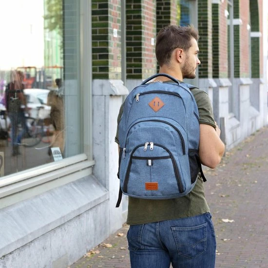 Korting โ Aanbiedingen ๐ TravelZ Hipster Rugtas | 28 Liter Rugzak | Laptop Rugtas 17" | Veel Compartimenten En Laptopvak | Blauw ๐ฅฐ ๐ 14 Korting โ Aanbiedingen ๐ TravelZ Hipster Rugtas | 28 Liter Rugzak | Laptop Rugtas 17" | Veel Compartimenten En Laptopvak | Blauw ๐ฅฐ ๐ - Afbeelding 12