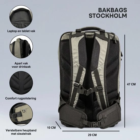 Goedkoopste ๐ Korting โ BAKBAGS Sport Rugzak | Daypack 25 Liter Met Vak Voor Waterzak | Inclusief Regenhoes | Gerecycled Polyester โ ๐ฅ 6 Goedkoopste ๐ Korting โ BAKBAGS Sport Rugzak | Daypack 25 Liter Met Vak Voor Waterzak | Inclusief Regenhoes | Gerecycled Polyester โ ๐ฅ - Afbeelding 4