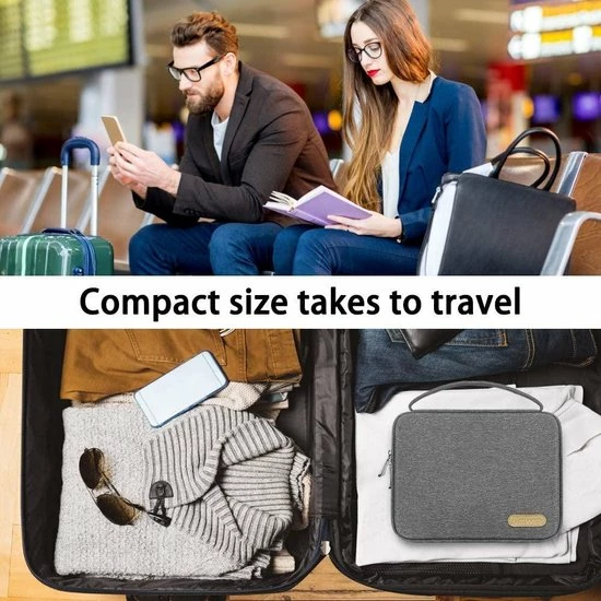 Beste Pirce ๐ Hete verkoop ๐ AA Commerce Multifunctionele Deluxe Elektronica Accessoires Organizer Reistas Opbergtas - Opbergsysteem Organizer Travel Bag Tas Case Etui Cover Geschikt Voor Kabels/Opladers/Horloge/Smartwatch/Apple โ โ Watch Bandjes Opbergen - Kabeltas - Grijs ๐ ๐ฅฐ 4 Beste Pirce ๐ Hete verkoop ๐ AA Commerce Multifunctionele Deluxe Elektronica Accessoires Organizer Reistas Opbergtas - Opbergsysteem Organizer Travel Bag Tas Case Etui Cover Geschikt Voor Kabels/Opladers/Horloge/Smartwatch/Apple โ โ Watch Bandjes Opbergen - Kabeltas - Grijs ๐ ๐ฅฐ - Afbeelding 2