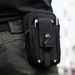 Goedkoop 🔔 Kopen 😉 GoldFish ECommerce Nylon Heuptas Waterdicht - Opberg Mondkapje(s) - Wandel Sport - Mobiele Telefoon - Smartphone - Riem - Tas - EDC - BugOut - Kleur Zwart 🧨 ⌛ -Tassen-dames Winkel 550x550 985