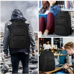 Groothandel 🎉 Nieuw 😍 Matein Rugzak - 36 Liter - Zwart - Met Laptopvak - Waterafstotend - USB-oplaadpoort 👏 🥰 -Tassen-dames Winkel 550x552 10