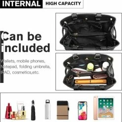 Begroting 🎉 Coupon 🔔 Miss Lulu Dames Schoudertas - Dames Tassen - Handtas - Zwart (LH1962 BK) 🛒 ⌛ -Tassen-dames Winkel 550x562 3