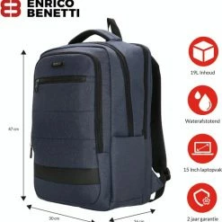 Beste Pirce ✨ Korting 🤩 Enrico Benetti Belfast 62098 Laptoprugzak 15" - Zwart 😀 👏 -Tassen-dames Winkel 550x563 9