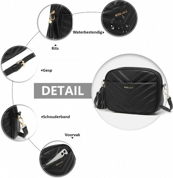 Aanbiedingen π Kopen π€© Miss Lulu Crossbodytas - Schoudertas - Dames Handtas - Zwart (LA2119 BK) π₯ 𧨠5 Aanbiedingen π Kopen π€© Miss Lulu Crossbodytas - Schoudertas - Dames Handtas - Zwart (LA2119 BK) π₯ 𧨠- Afbeelding 3