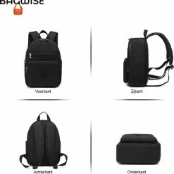 Goedkoopste 👍 Goedkoopste 💯 Bagwise® Rugzak - Rugtas - 10 Lt - S - Dames - Heren - (3060) Zwart 🧨 ✨ -Tassen-dames Winkel 550x568 7