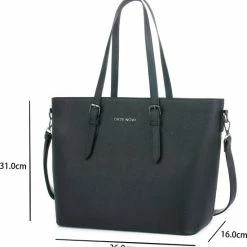 Top 10 ✔️ Beste Verkoop ⭐ Orta Nova Dames Schoudertas / Crossbody Tas - Brescia - Zwart 🤩 🔥 -Tassen-dames Winkel 550x570 6