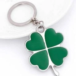 Goedkoopste 🎉 Coupon 👍 Merkloos Sleutelhanger Met Groen Klavertje Vier - Gelukshanger - Klavertje Vier Sleutelhanger - Clover Sleutelhanger 😉 ⭐