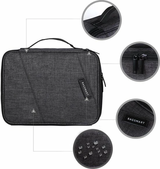 Korting ๐ Coupon ๐ Kabel & Elektronica Organiser Opbergtas Met 5 Sunflake Kabelbinders - Voor 10.5" IPad Pro, IPad Air, Oplader, Ereader - Zwart ๐ ๐ 14 Korting ๐ Coupon ๐ Kabel & Elektronica Organiser Opbergtas Met 5 Sunflake Kabelbinders - Voor 10.5" IPad Pro, IPad Air, Oplader, Ereader - Zwart ๐ ๐ - Afbeelding 12