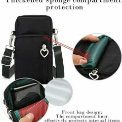 Nieuw 😍 Promo ⭐ WiseGoods Crossbody Tas - Schoudertas - Telefoontasje & Portemonnee - Heuptas - Mini Bag - Meisjes/ Dames - Zwart 🔔 💯 -Tassen-dames Winkel 550x581 1