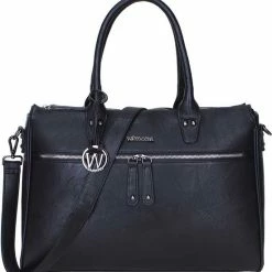 Aanbiedingen 👏 Uitgang ⭐ Wimona Laptoptas Fabiana - Zwart 👍 ✨ -Tassen-dames Winkel 550x581 4