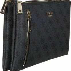 Nieuw 😀 Gloednieuw 👏 Guess Naya Double Zip Dames Crossbody - Coal ❤️ ⭐ -Tassen-dames Winkel 550x588 1
