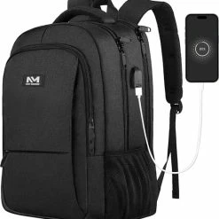 Groothandel ✔️ Beste Verkoop 💯 Navy Madden Rugzak Met USB Poort 28L - Zwart - Luxe Laptop Rugtas 15.6 Inch Met Laptopvak - Heren - Dames - Jongens - Meisje - Waterafstotend - Rugzakken ⌛ 🧨