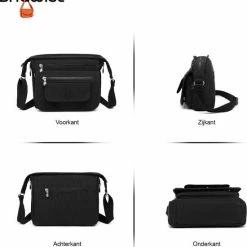 Begroting ⌛ Beste Pirce 💯 Bagwise® Schoudertas - Dames - (CR3005) - Zwart 🌟 👏 18 Begroting ⌛ Beste Pirce 💯 Bagwise® Schoudertas - Dames - (CR3005) - Zwart 🌟 👏 -Tassen-dames Winkel 550x589 7