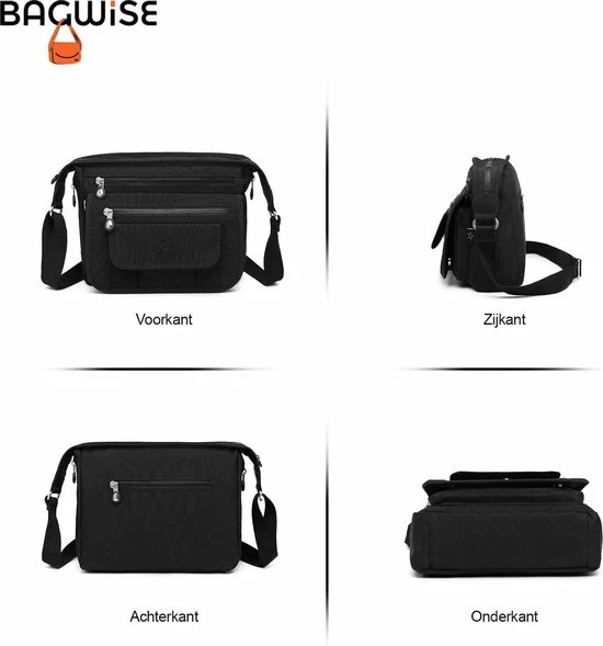 Begroting ⌛ Beste Pirce 💯 Bagwise® Schoudertas - Dames - (CR3005) - Zwart 🌟 👏 10 Begroting ⌛ Beste Pirce 💯 Bagwise® Schoudertas - Dames - (CR3005) - Zwart 🌟 👏 - Afbeelding 8